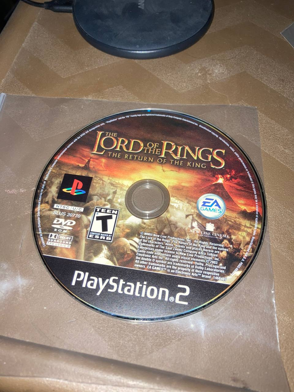 The Lord of the Rings: Return of the King for PlayStation 2 (Loose Disc)