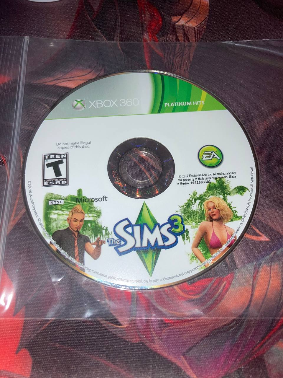 The Sims 3 Platinum Hits for Xbox 360 (loose disc)