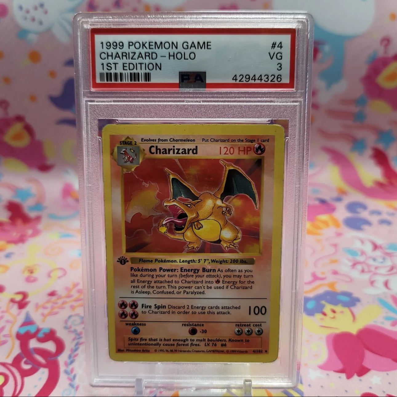 Charizard 1st Edition Shadowless Base Set PSA 3