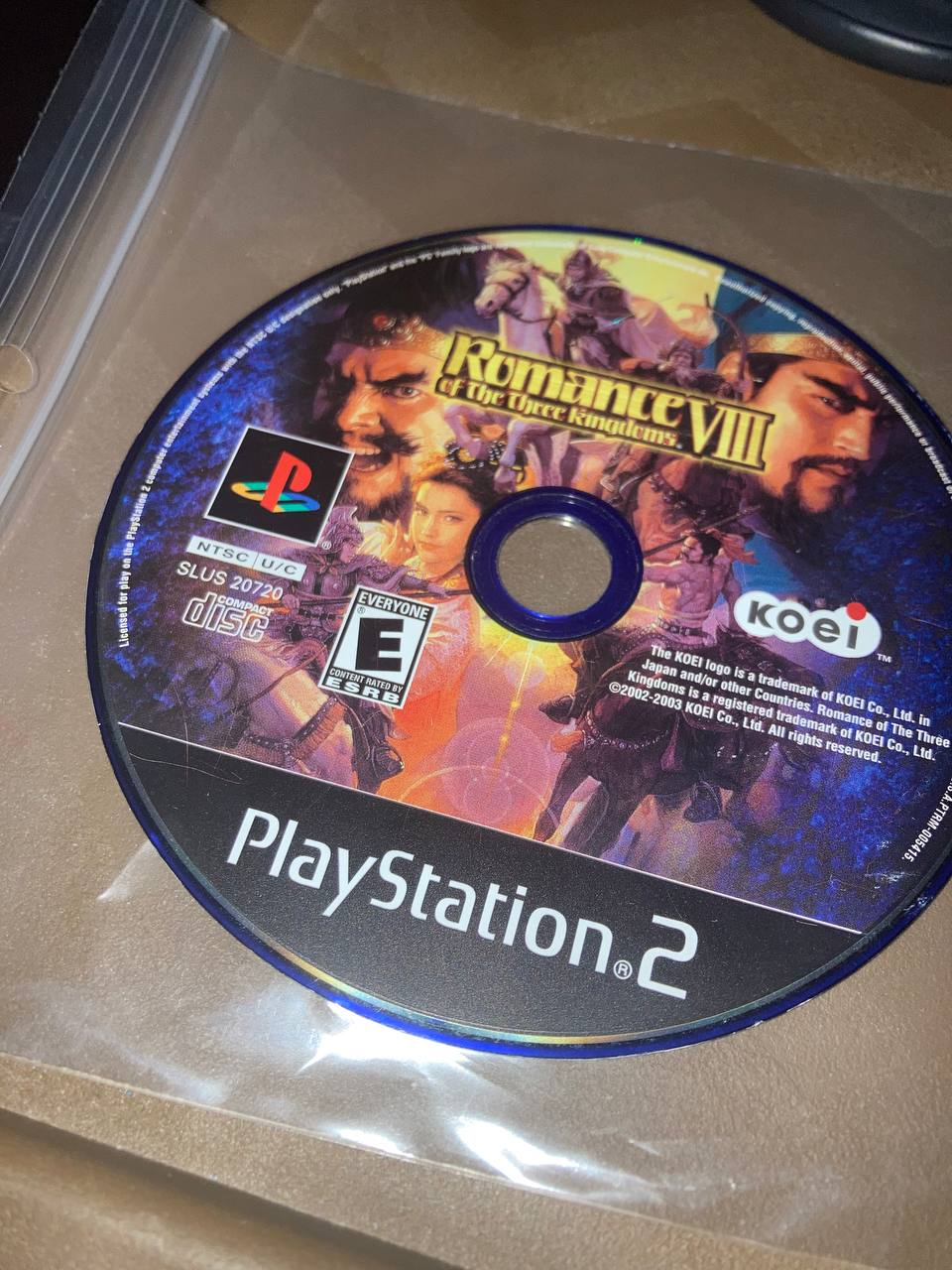 Romance of the Kingdoms VIII for PlayStation 2 (Loose Disc)