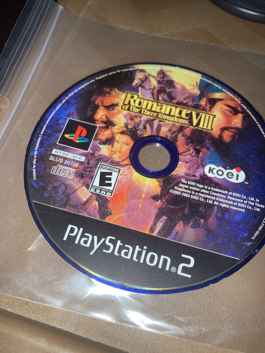 Romance of the Kingdoms VIII for PlayStation 2 (Loose Disc)