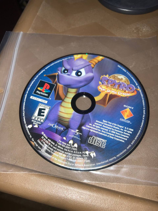 Spyro Year of the Dragon for PlayStation 2 (Loose Disc)