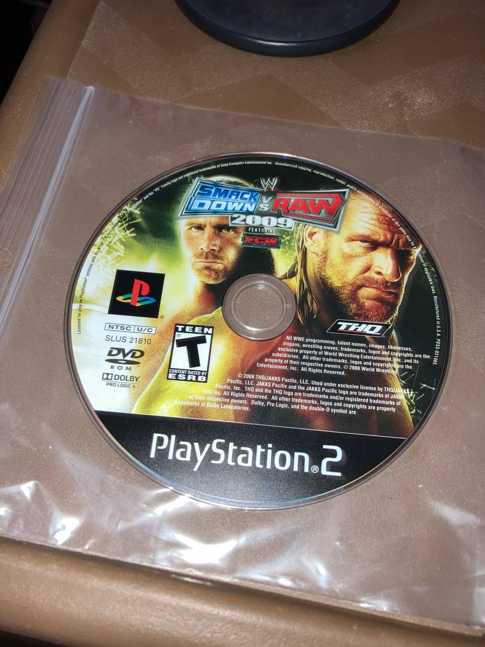 WWE Smackdown vs RAW 2009 for PlayStation 2 (loose disc)