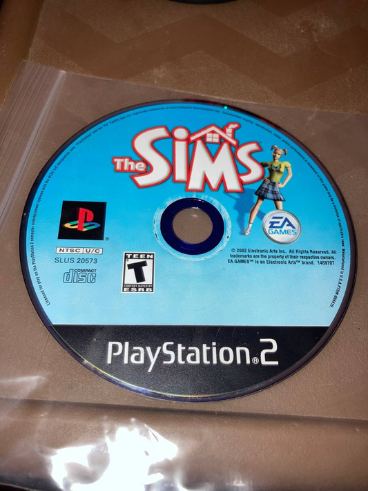 The Sims for PlayStation 2 (loose disc)