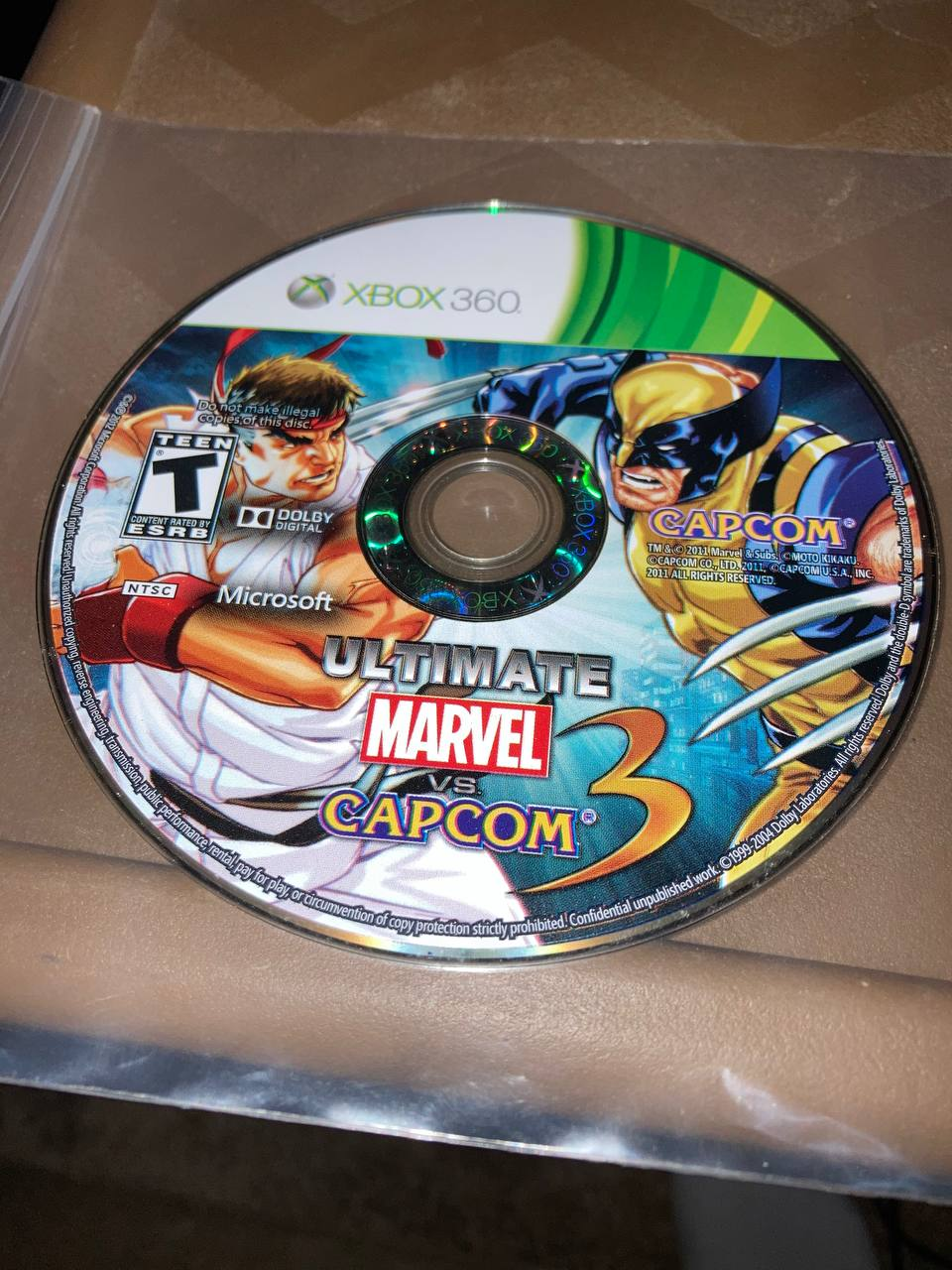 Ultimate Marvel VS Capcom 3 for Xbox 360 (Loose Disc)