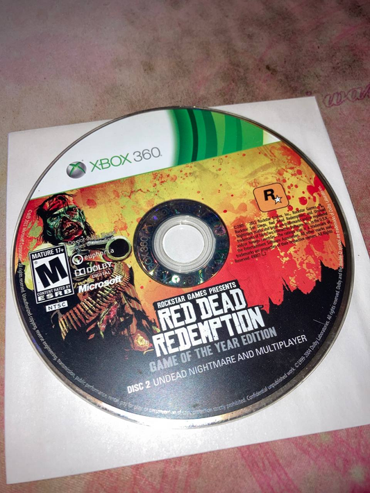 Red Dead Redemption Undead Nightmare for Xbox 360 (Loose Disc)