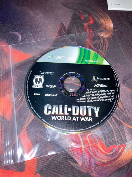 Call of Duty World at War Platinum Hits for Xbox 360 (Loose Disc)