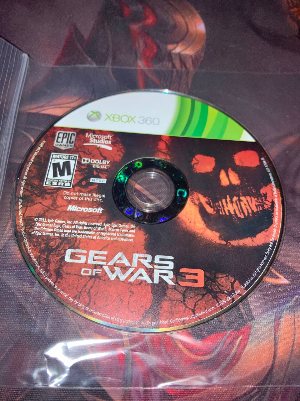 Gears of War 3 for Xbox 360 (Loose Disc)