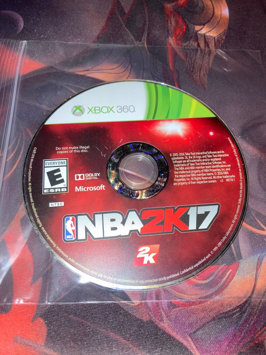NBA 2K17 for Xbox 360 (Loose Disc)
