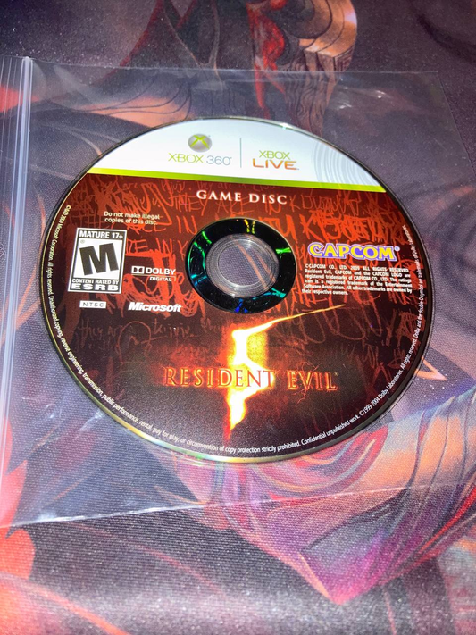 Resident Evil 5 Game Disc for Xbox 360 (Loose Disc)