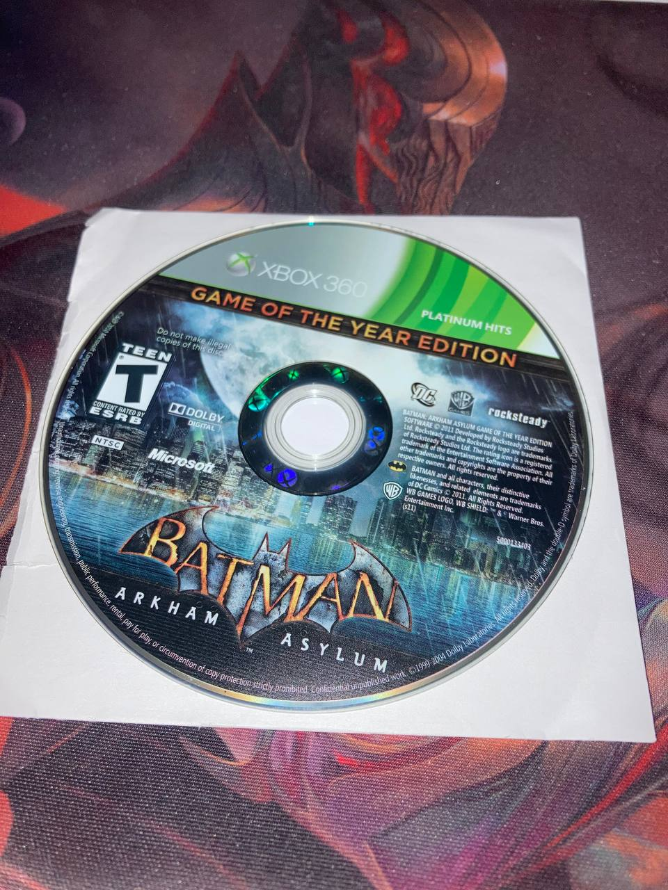 Batman: Arkham Asylum [Game of the Year Edition] (Platinum Hits) for Xbox 360 (Loose Disc)